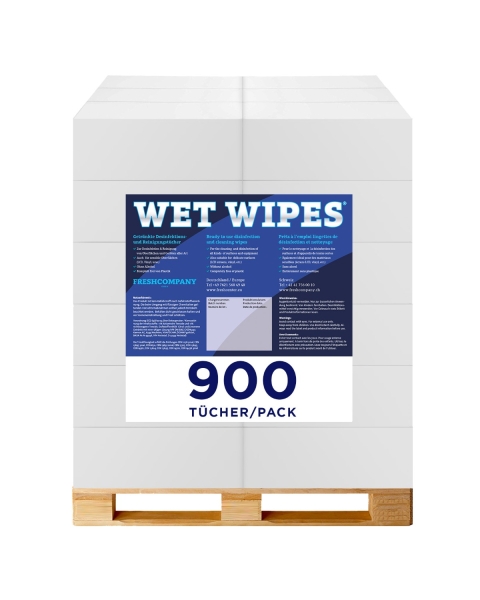 28 Karton Wet Wipes 900 Eco alkoholfreie Desinfektionstücher für Flächen und Geräte