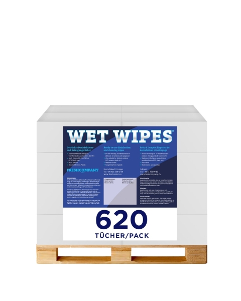 10 Karton Wet Wipes 6 x 620 alkoholfreie getränkte Desinfektionstücher für Flächen und Geräte