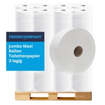 294 Jumbo Maxi Rollen Toilettenpapier, WC- Papier, 3-lagig, 220 m Ø 25 cm, 1 Palette