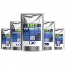 6 x Wet Wipes Soft 700 alkoholfreie weiches Textilvlies für schonende Desinfektion von Flächen und Geräten