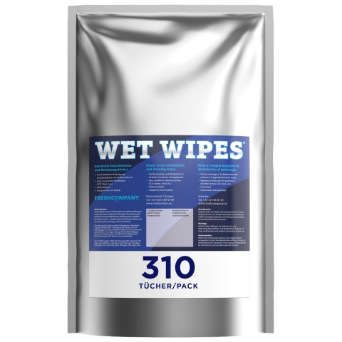 
WET WIPES 12 x 310 alkoholfreie Desinfektionstücher für Flächen und Geräte