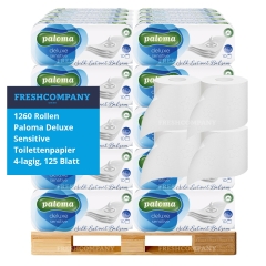 1260 Rollen Paloma Deluxe Sensitive Toilettenpapier 4-lagig 125 Blatt 