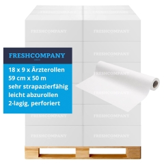 18 x 9 Medizinrollen, Liegenauflagen, Ärztekrepp Fripa Med Duo, 59 cm x 50 m
