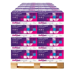 27x 64 Rollen Toilettenpapier WEPA Satino Prestige  3-lagiges WC-Papier 250 Blatt, 1 Palette